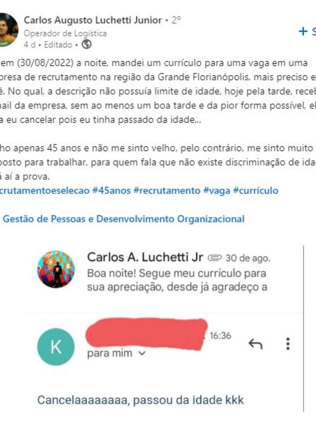 Resposta de recrutadora em vaga de emprego viraliza: 'cancela