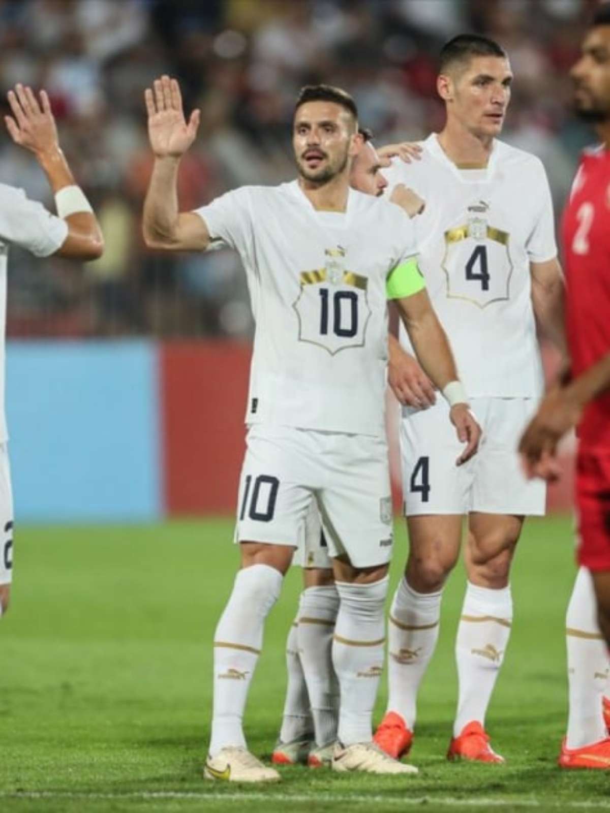 Adversária do Brasil, Sérvia goleia o Bahrein no último amistoso