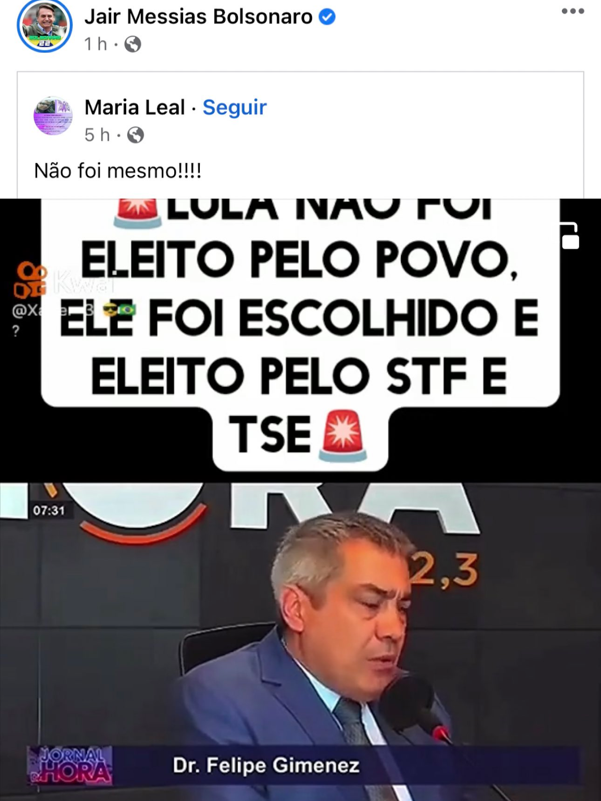 Bolsonaro publica foto assistindo ao jogo do Brasil no SBT; políticos reagem