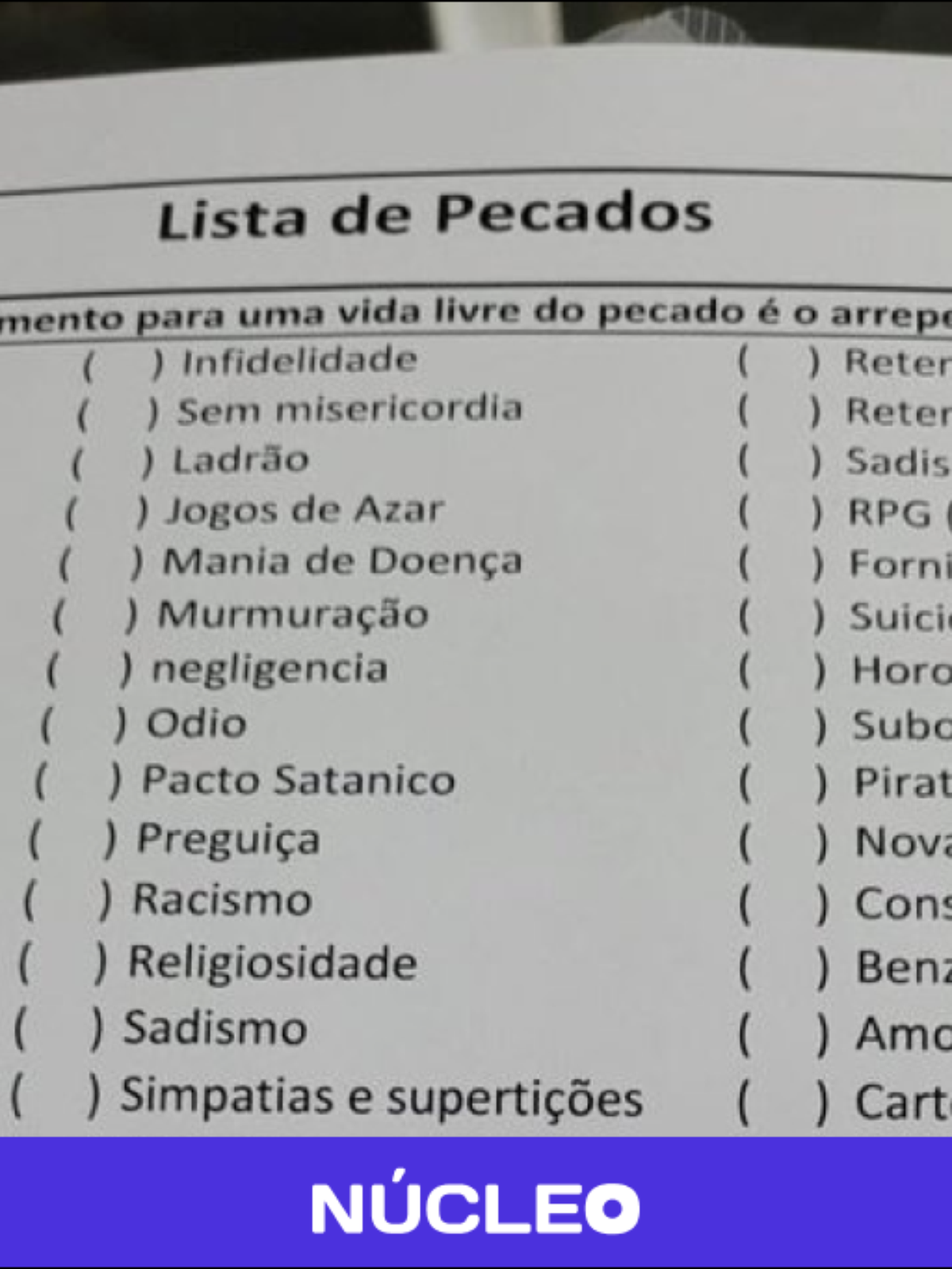 Pronografia? Veja memes da lista de pecados