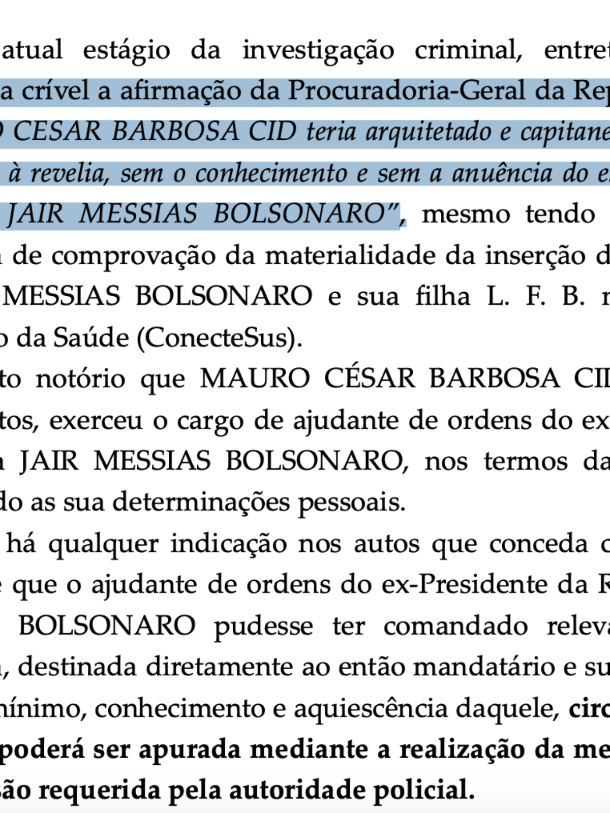 Onde o colunista demonstra preocupação com o choro de Jair Bolsonaro