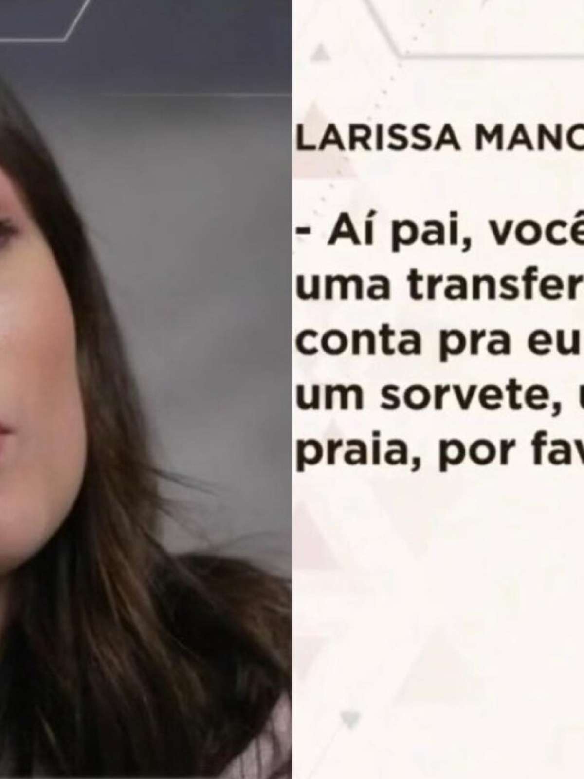 Larissa Manoela pedia dinheiro ao pai para comprar milho e sorvete