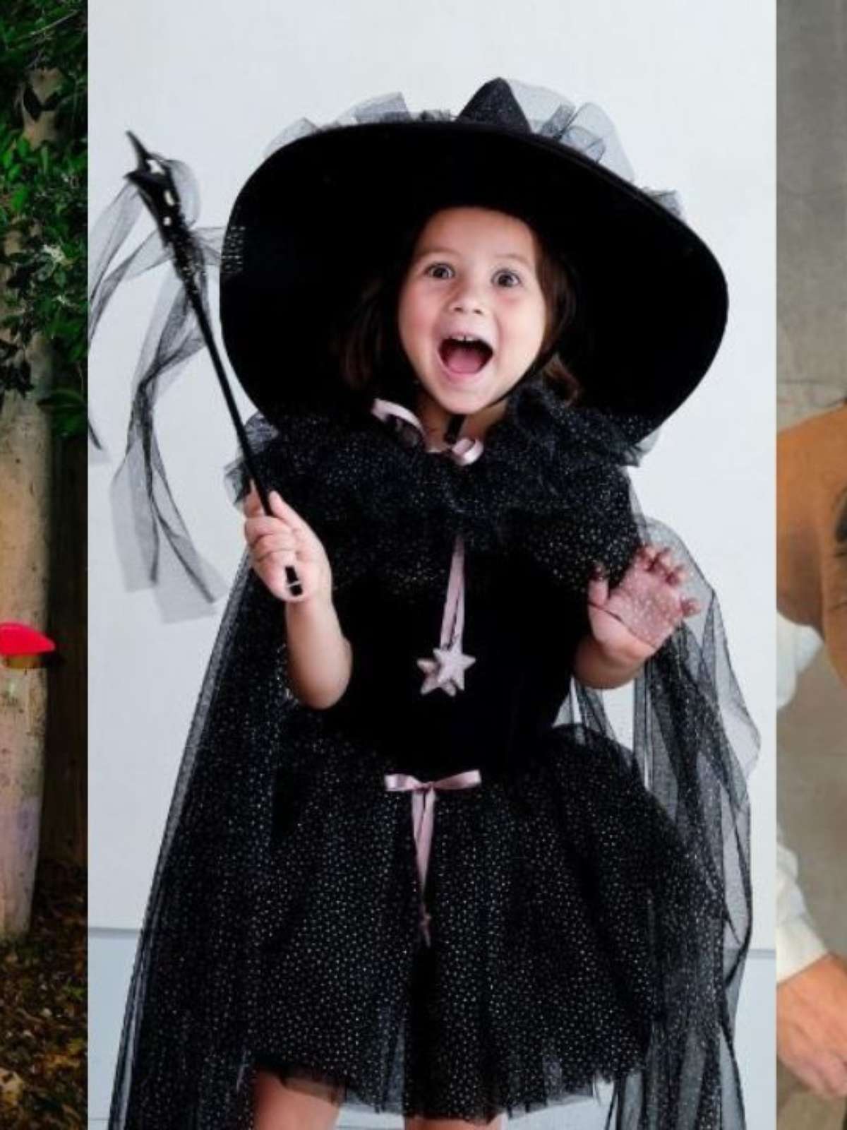 Vestido Fantasia Infantil Feminina Halloween Vampira Tiara e Asa