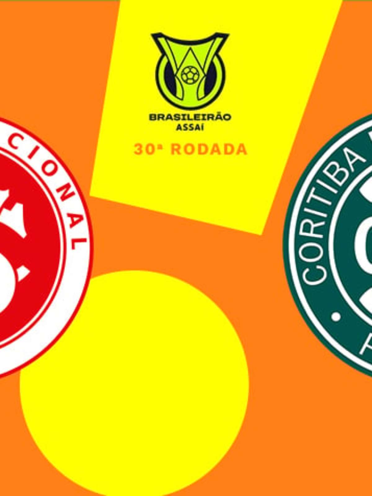 Coritiba x Internacional hoje; veja horário e onde assistir ao vivo