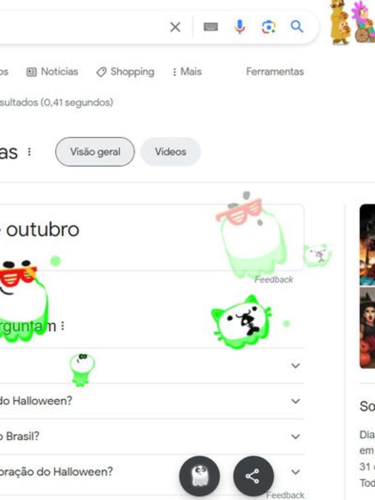 Google celebra Halloween com doodle e easter egg em busca - TecMundo