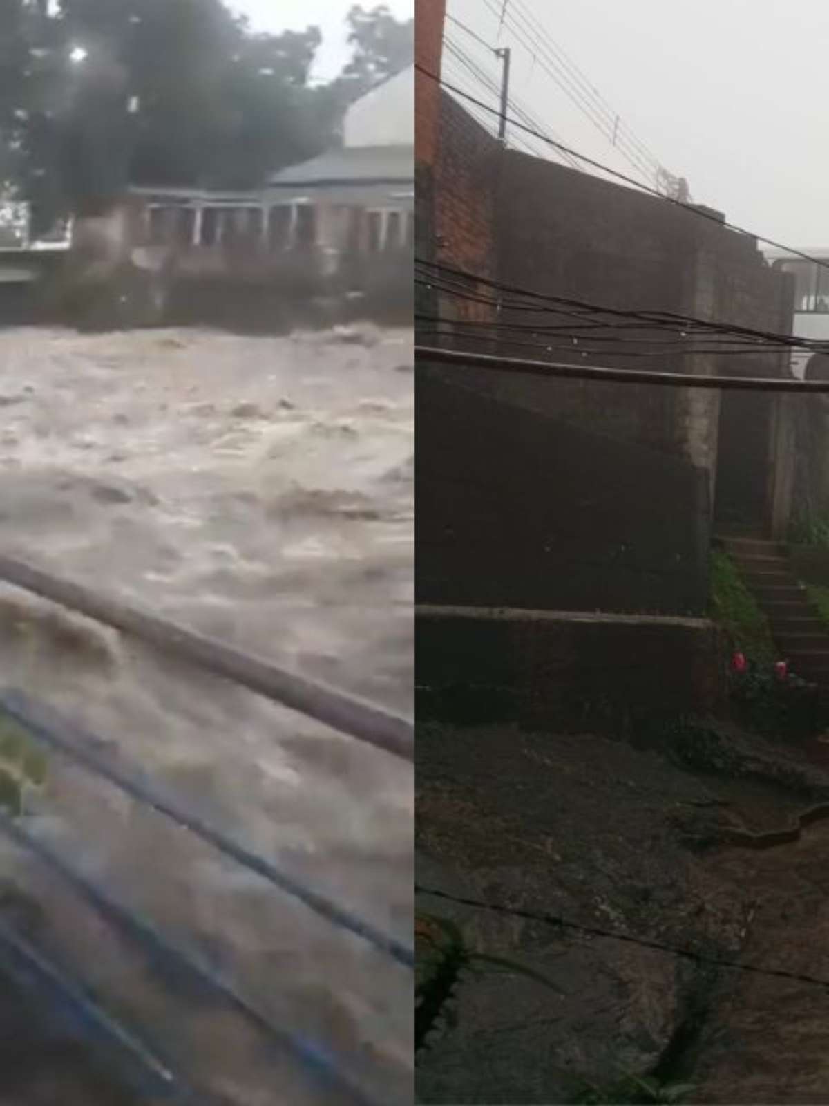 Vídeo: Meninas lutam contra chuva e ventania ao vivo em jornal e