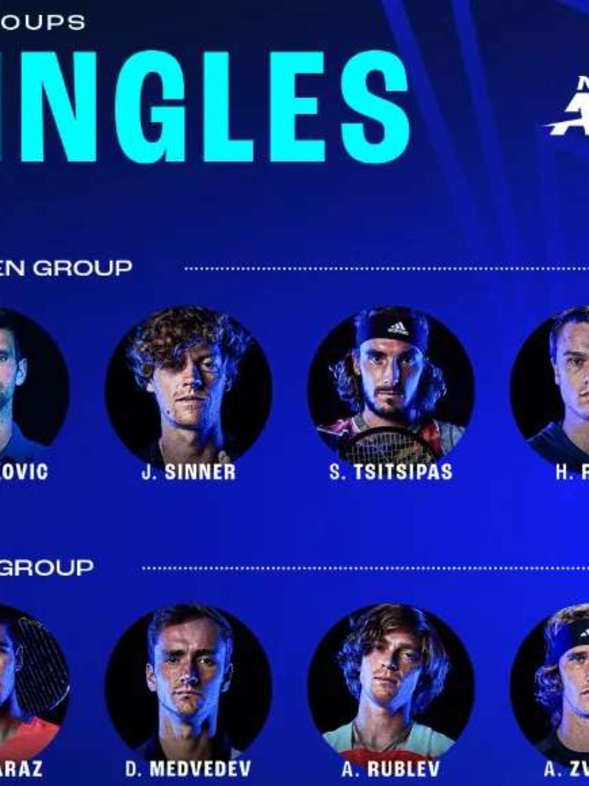 Tênis: Djokovic vai enfrentar Sinner, Tsitsipas e Rune na fase de grupos do  ATP Finals, Esportes