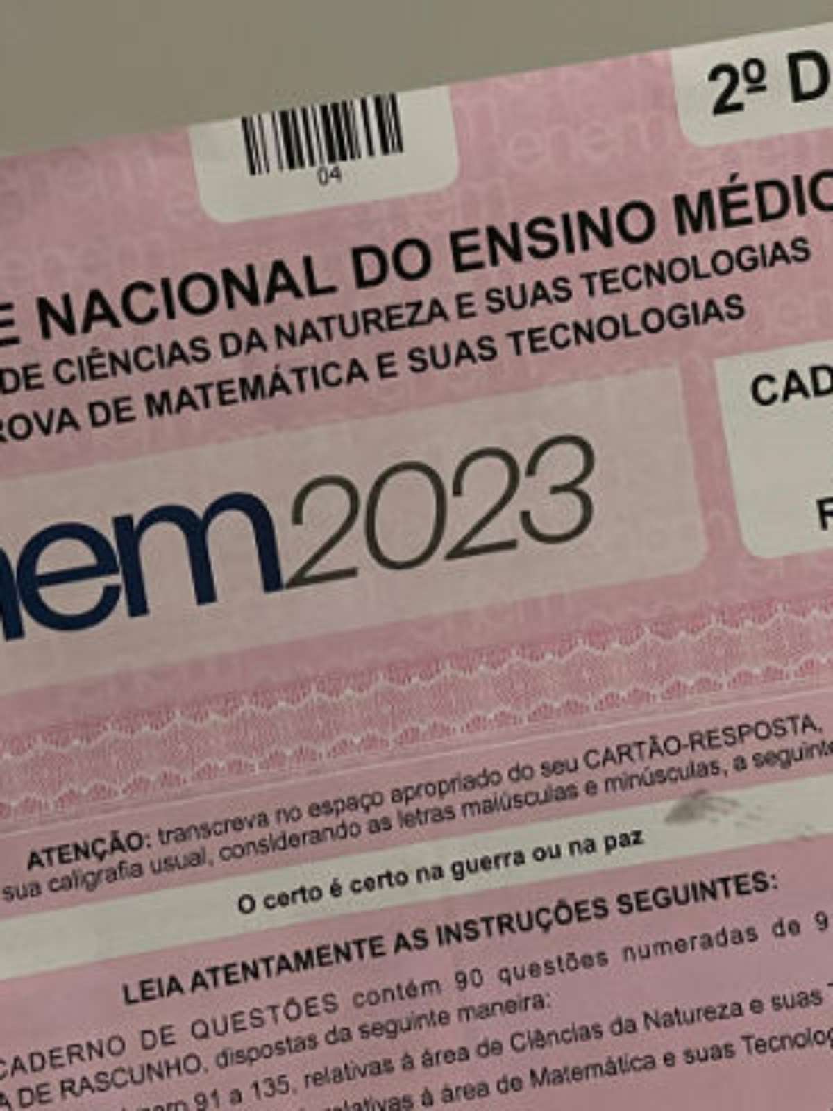 Nesse ENEM 2023, aluno que é SB/SAS vai tirar de letra