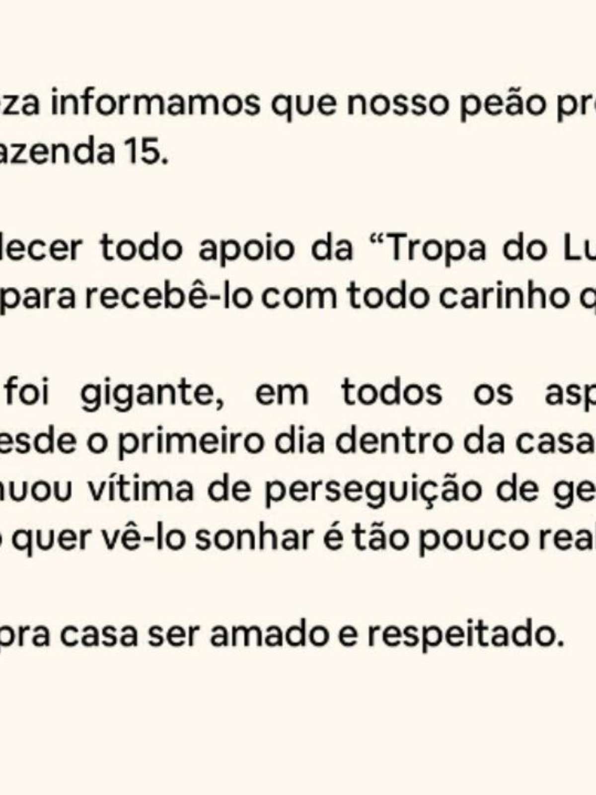 Entenda o que fez Lucas Souza desistir de 'A Fazenda