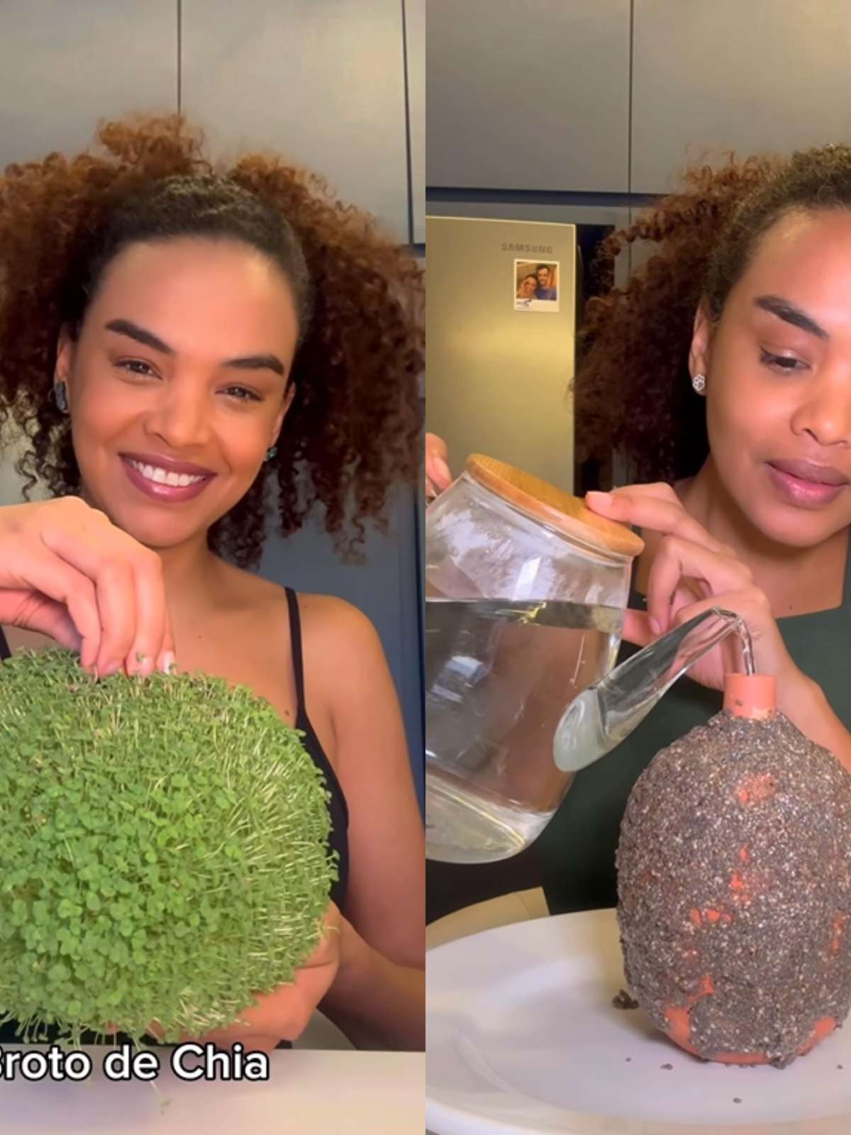 Lucy Ramos ensina a cultivar chia em casa; semente é aliada na dieta