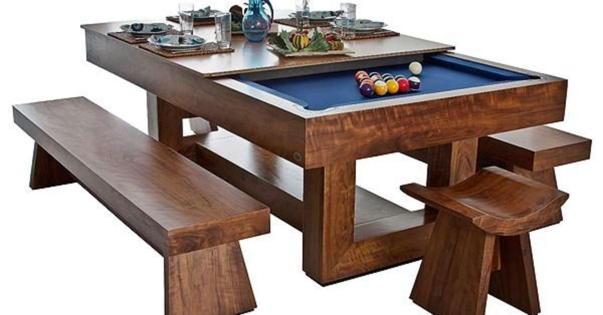 Mesa de sinuca vira mesa de jantar; veja fotos