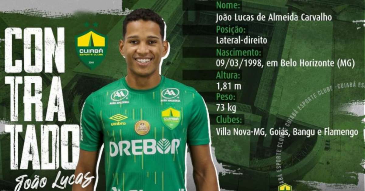 João Lucas é anunciado pelo Cuiabá e fala sobre passagem ...