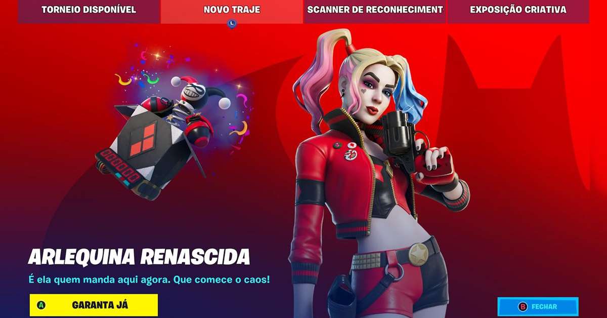 Arlequina Retorna Ao Fortnite Com Novo Visual 