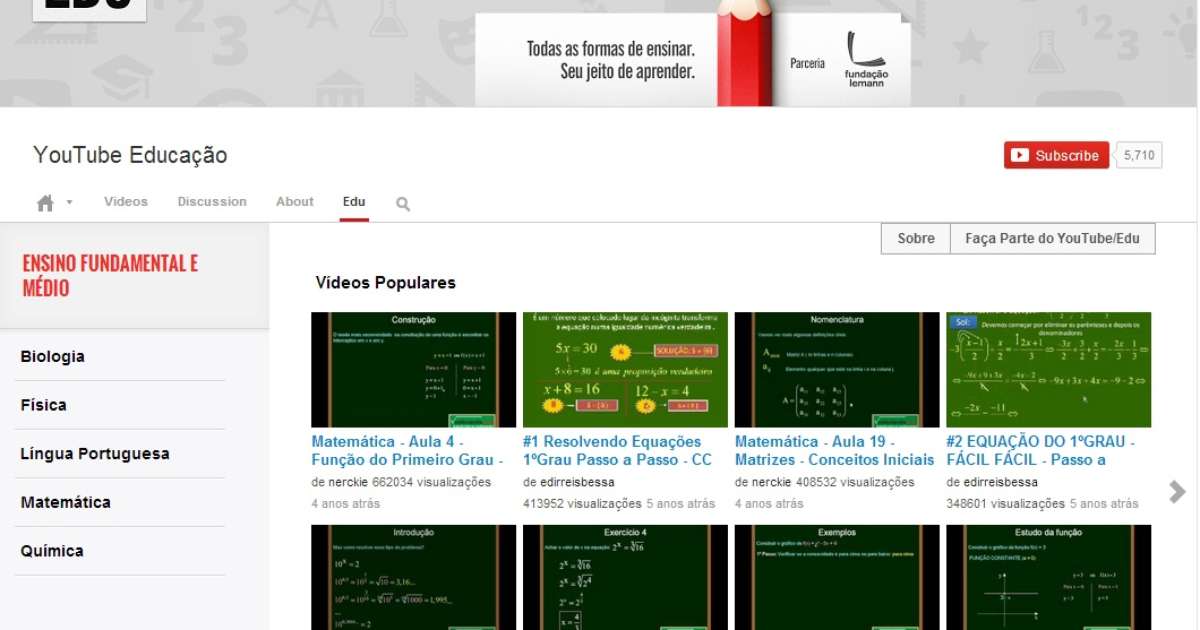 YouTube lança plataforma de educação com 8 mil videoaulas