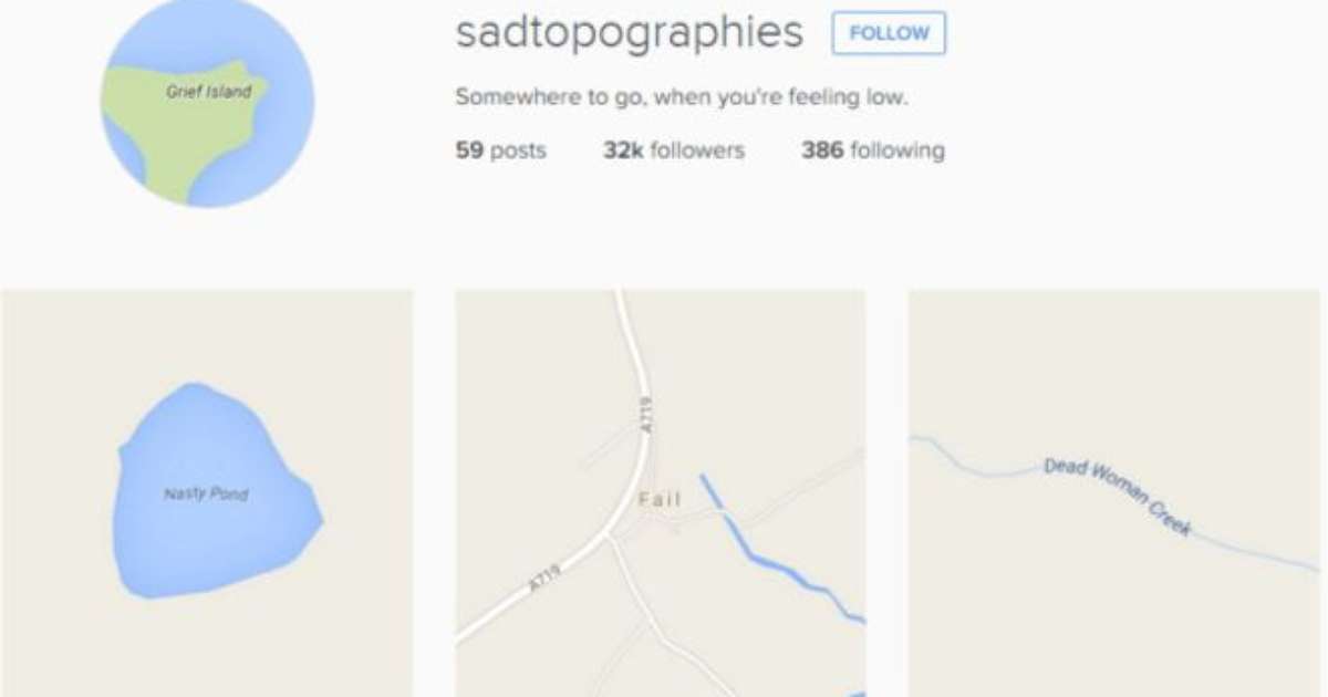 Conta de Instagram coleciona lugares com nomes 'tristes'; veja sete - BBC  News Brasil