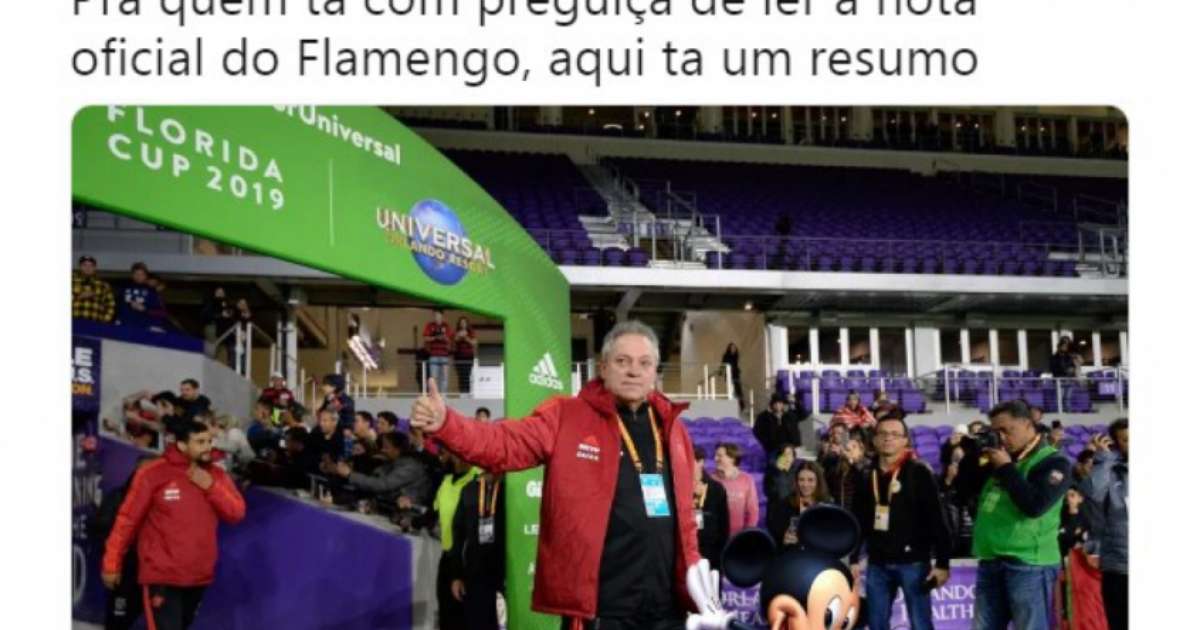 Nota oficial do Flamengo vira piada na web 'Flórida Cup é obrigação'