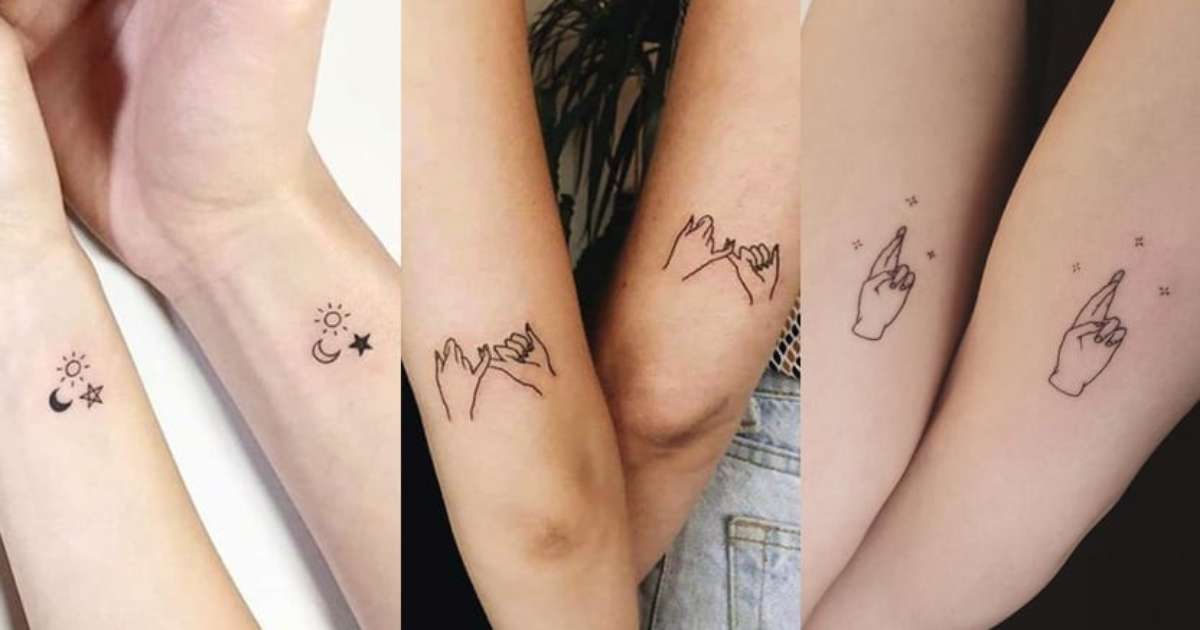 21 ideias de tatuagens delicadas para fazer com a sua melhor amiga