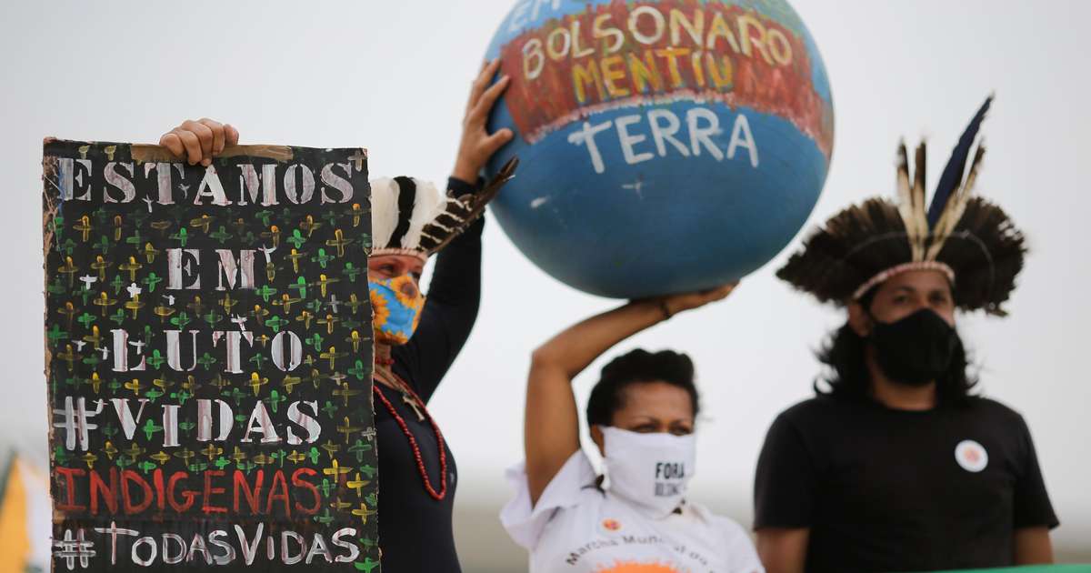 Grupo Protesta Contra Política Ambiental Bolsonarista No DF