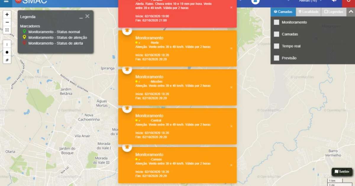Como funcionam os alertas meteorológicos?