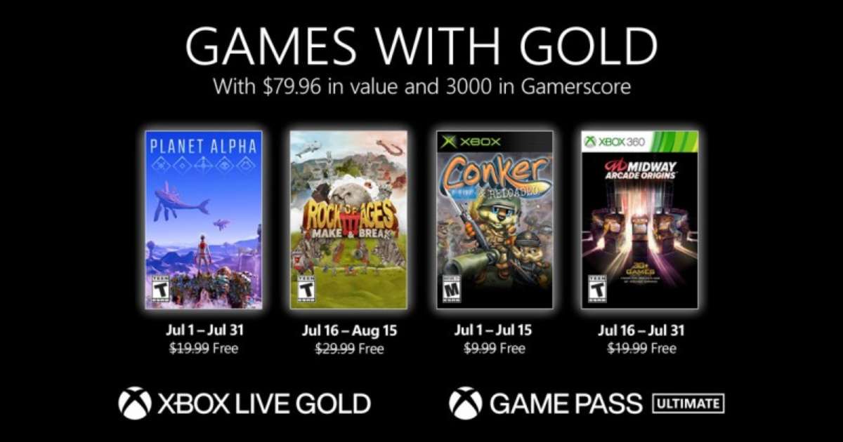 Games With Gold de julho tem Conker e mais jogos; confira