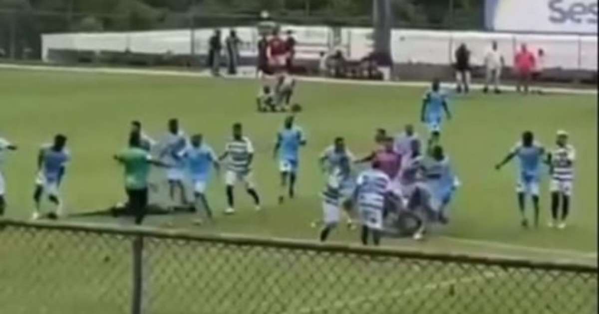 VÍDEO final de campeonato termina em pancadaria e tiros para o alto em Belo Horizonte