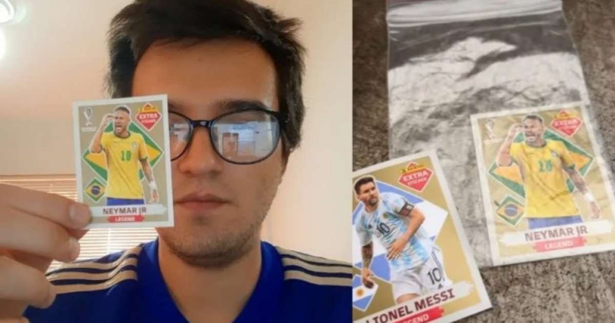 Jovem vende figurinha rara de Neymar a Felipe Neto e tira cromo especial de  CR7 em novo pacote - Lance!