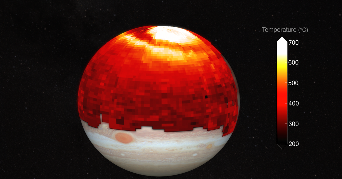 Jupiters Atmosphäre hat eine 10 Planeten lange Hitzewelle