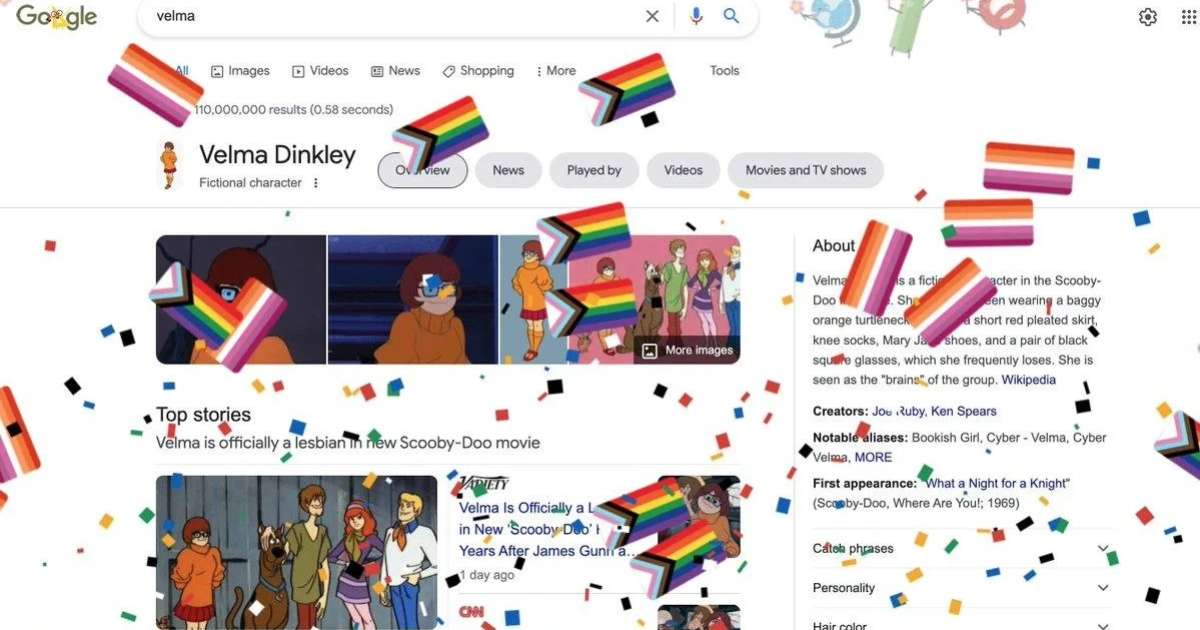 Velma, de Scooby-Doo, ganha surpresa na busca do Google - Terra -  Notícias Travestis