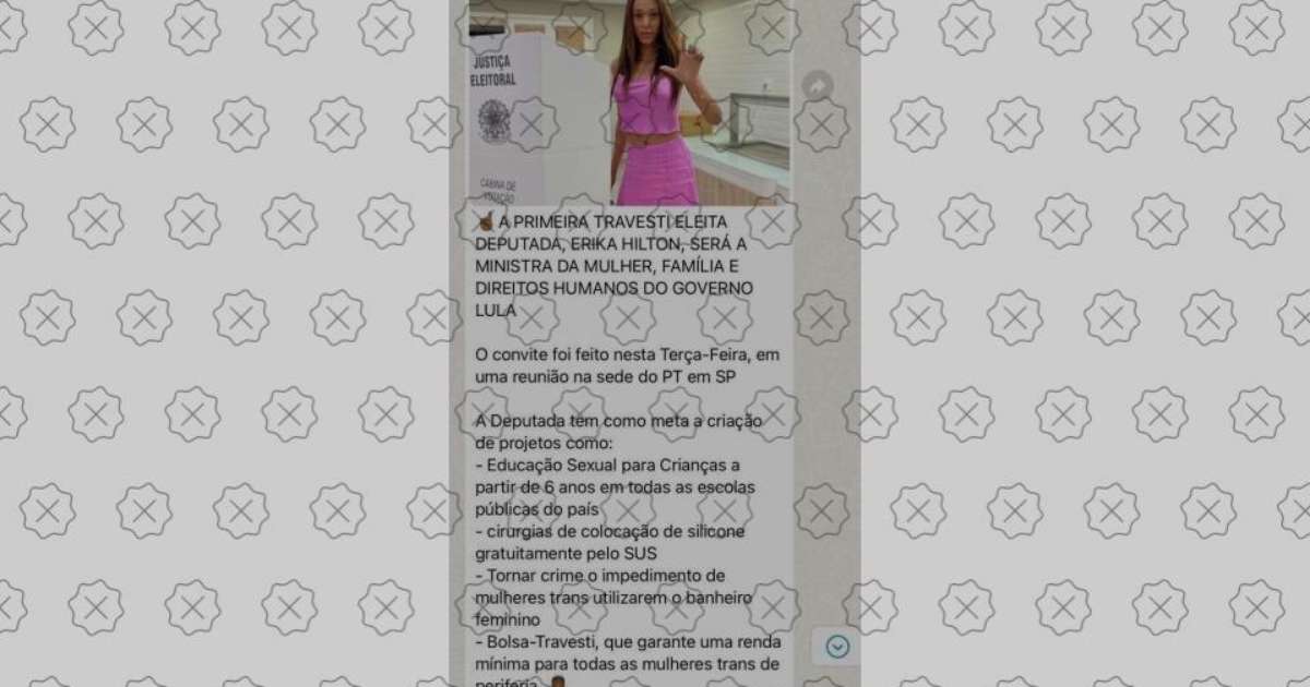 É falso que Erika Hilton foi convidada para ministério no governo Lula - Terra