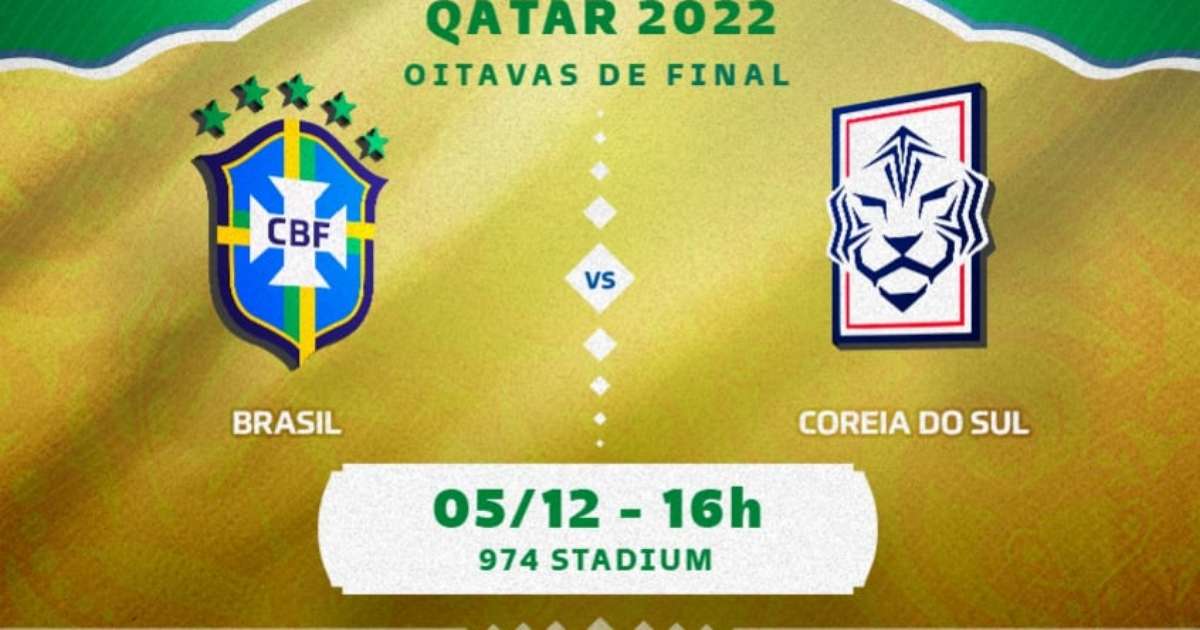 Foco nas oitavas de final: Brasil enfrentará Coreia do Sul na segunda (5/12)