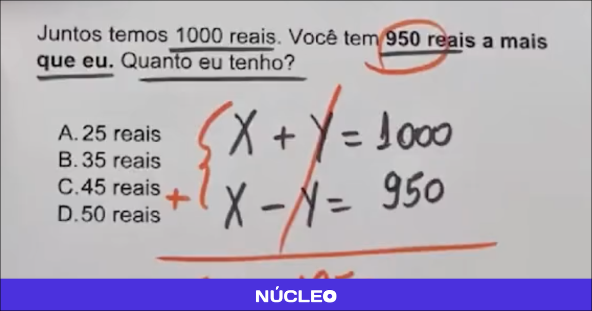 Problema matemático viraliza ao induzir todo mundo ao erro; entenda