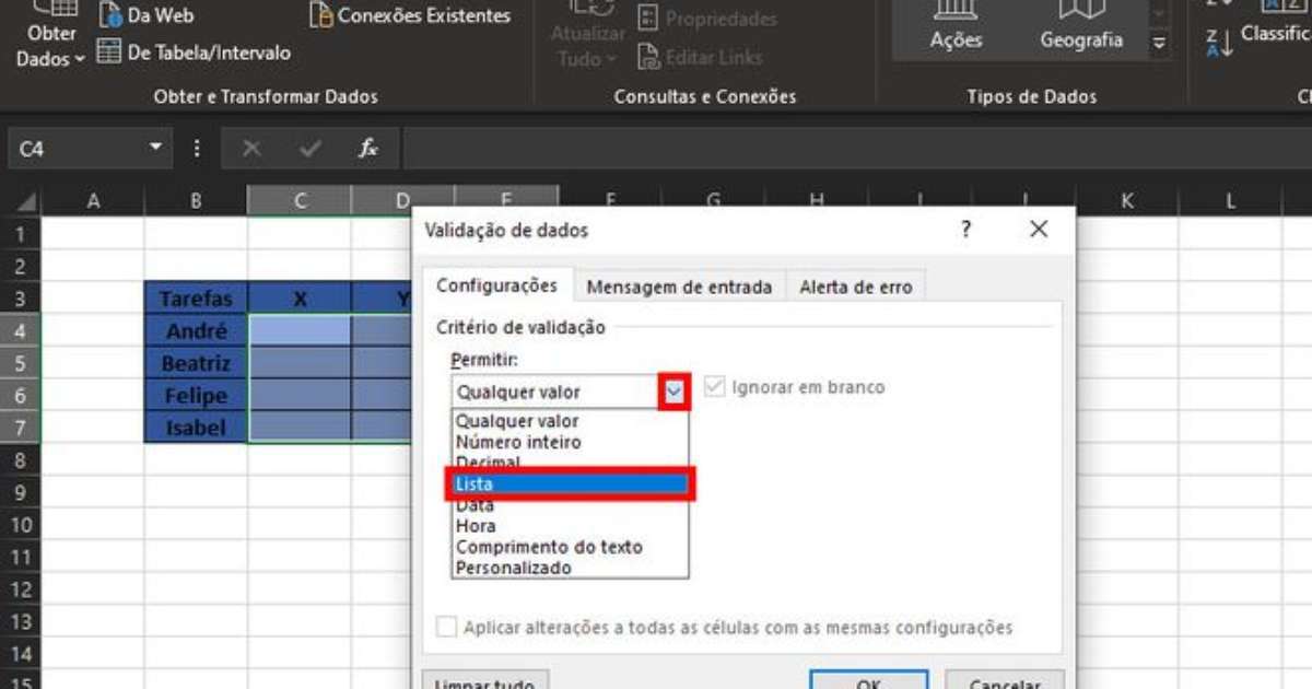 Como Criar Uma Lista Suspensa No Excel