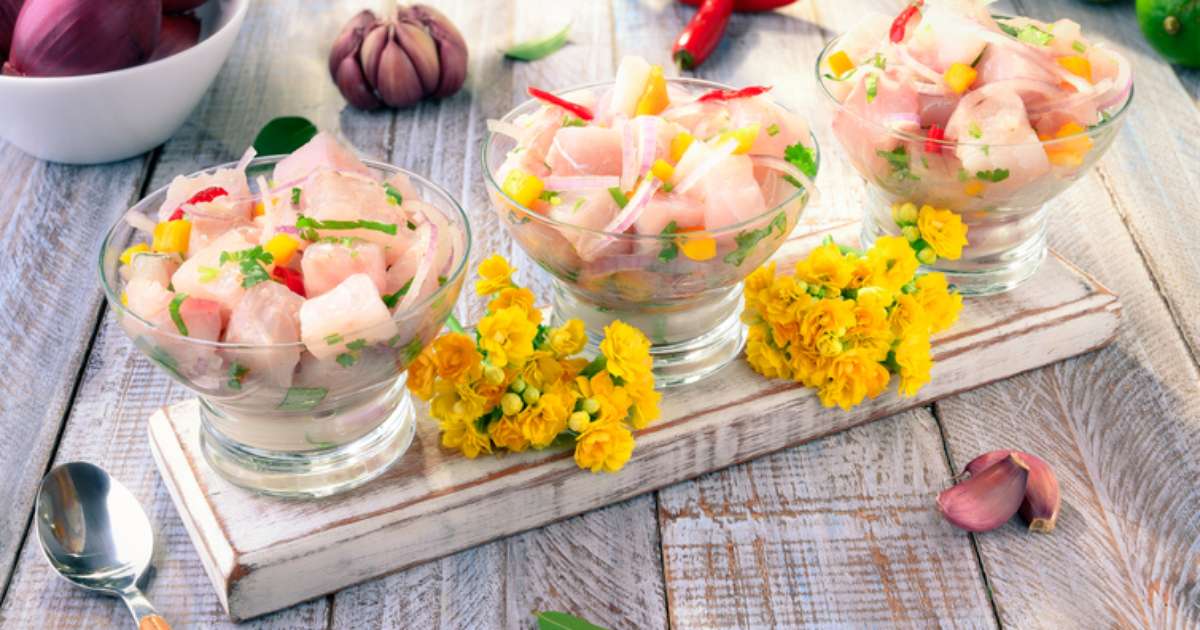 Como fazer ceviche receitas com tilápia, manga e salmão