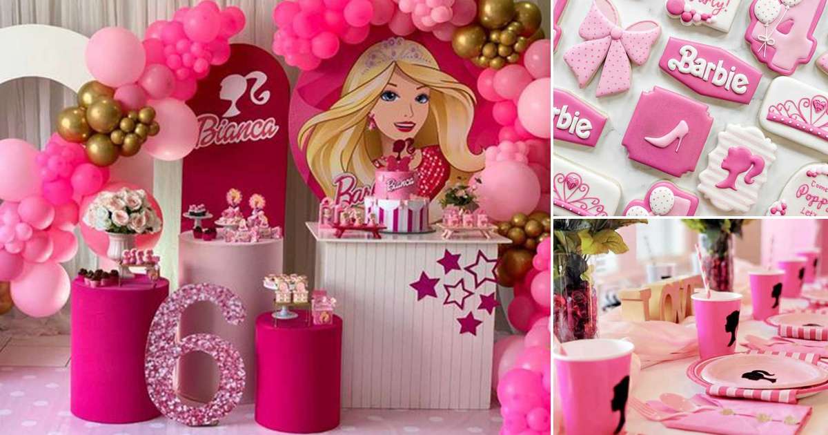 22 inspirações para uma festa de aniversário infantil com o tema Barbie