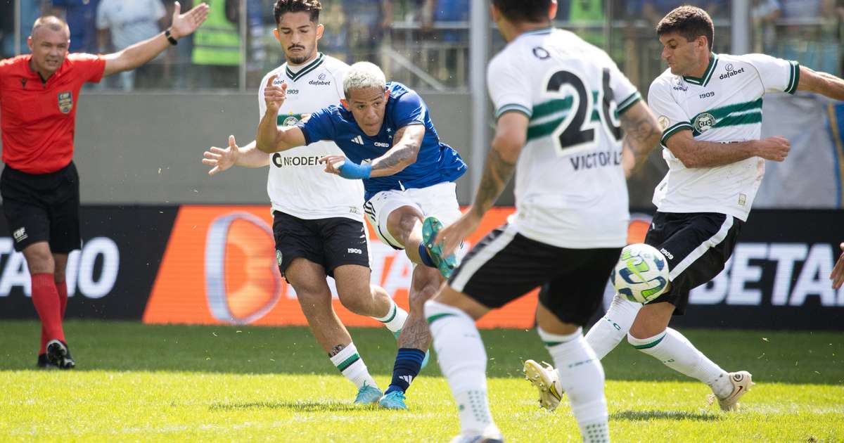 
Cruzeiro e Coritiba alternam oportunidades, mas empatam sem gols
