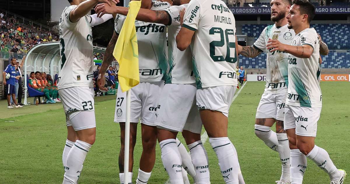 
Richard Ríos festeja golaço marcado contra o Cuiabá: 