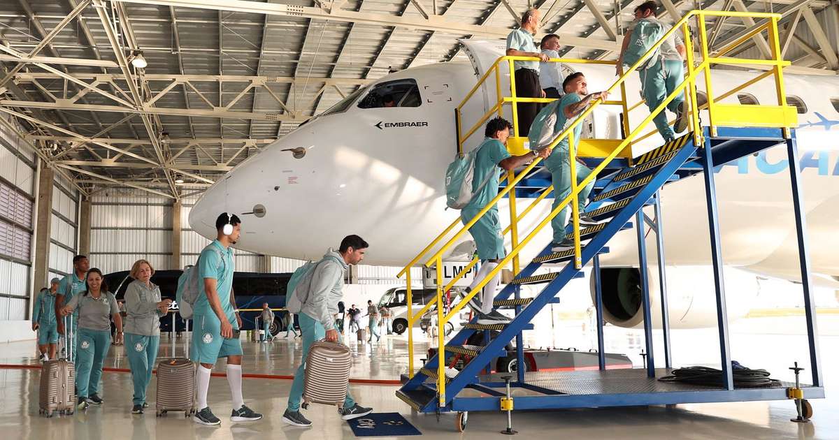 
Palmeiras estuda opções após ver logística ser atrapalhada por problema técnico no avião
