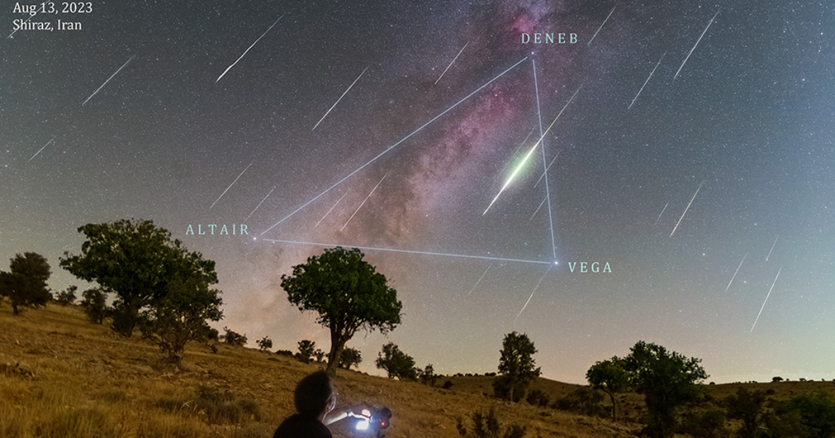 la lluvia de meteoritos es la foto astronómica del día