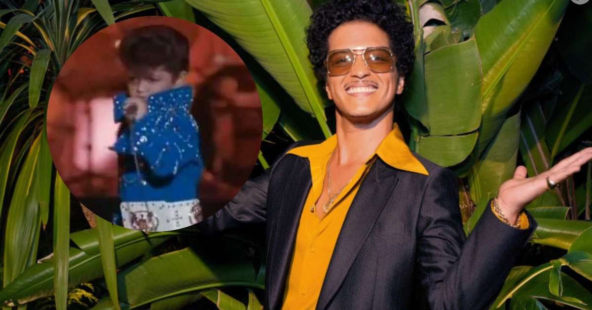 Você vai morrer de amores com esses registros do Bruno Mars criança!