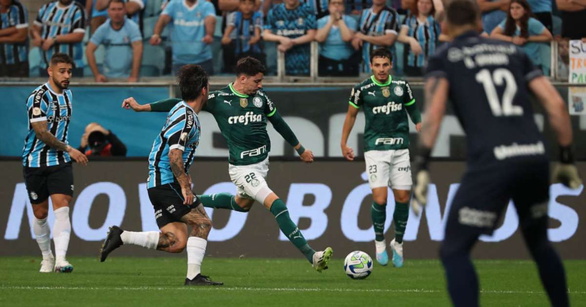 Goleiro do Grêmio, Gabriel Grando comemora atuação na vitória sobre o Palmeiras