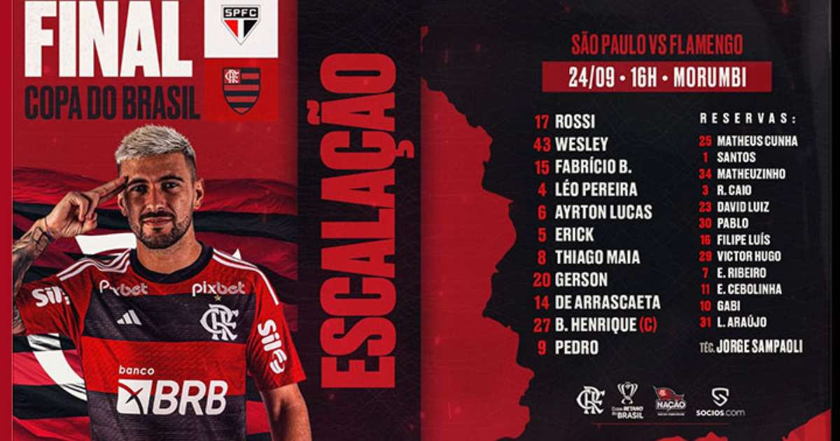 Flamengo: em alta com Sampaoli, Wesley aproveita data Fifa para