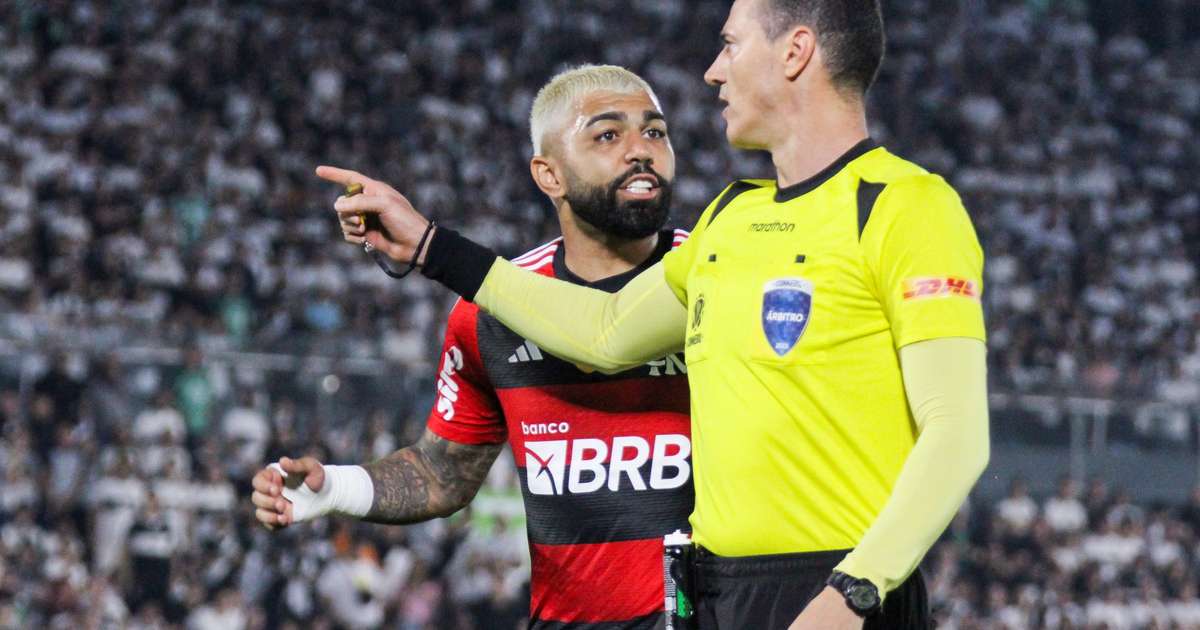 Gabigol é multado pela Conmebol por fala após eliminação do Flamengo