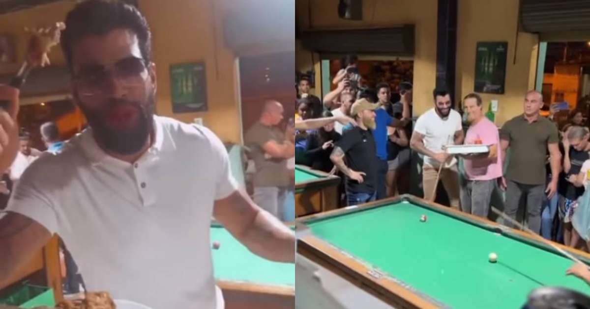 Gusttavo Lima Atrai Multidão ao Jogar Sinuca em Bar de Goiânia