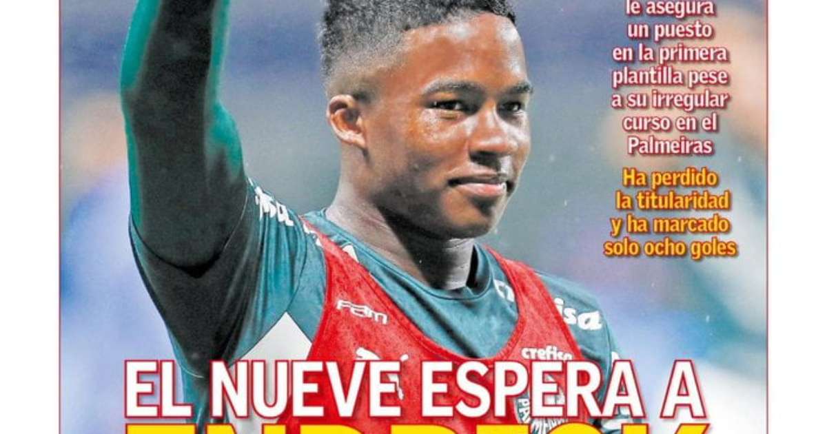 Endrick, do Palmeiras, tem lugar garantido no elenco principal do Real Madrid, diz jornal