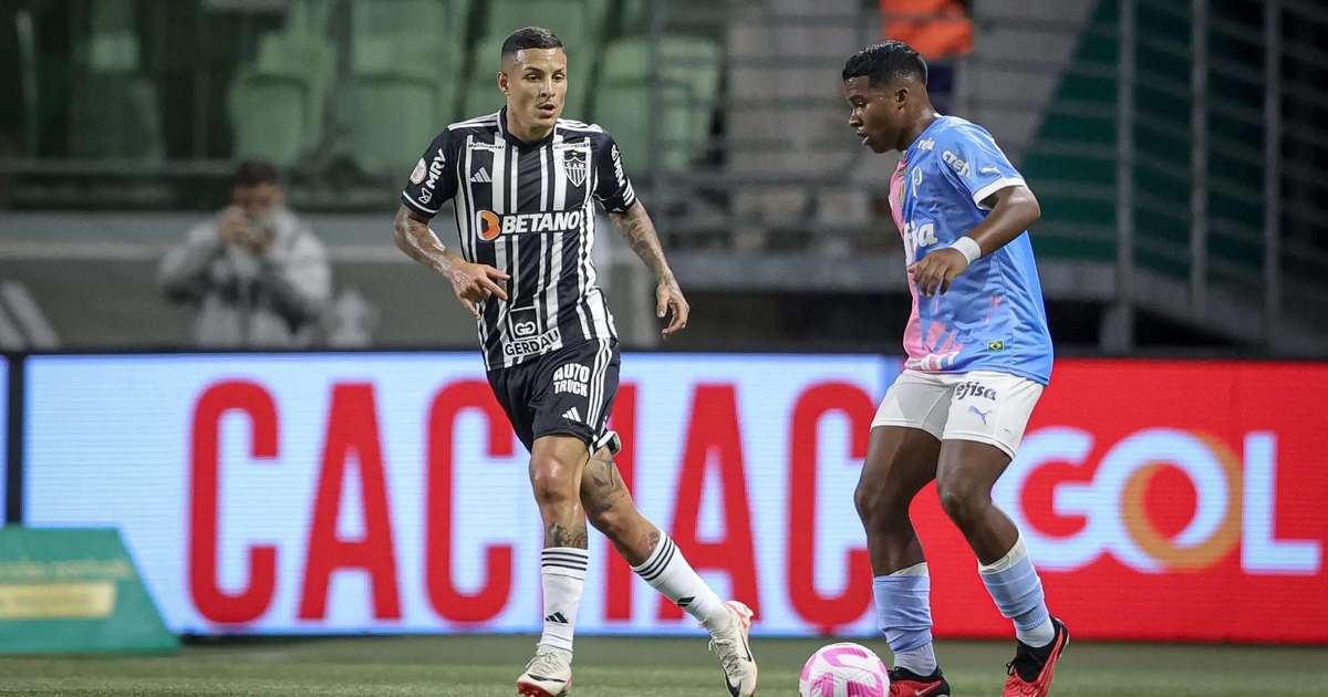 Endrick leva cartão amarelo contra o Atlético-MG e desfalca Palmeiras no Campeonato Brasileiro