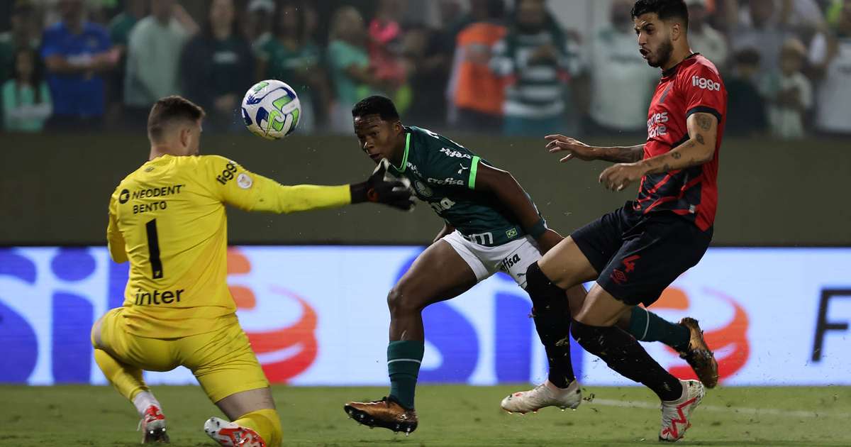 Endrick abre o placar para o Palmeiras contra o RB Bragantino; veja