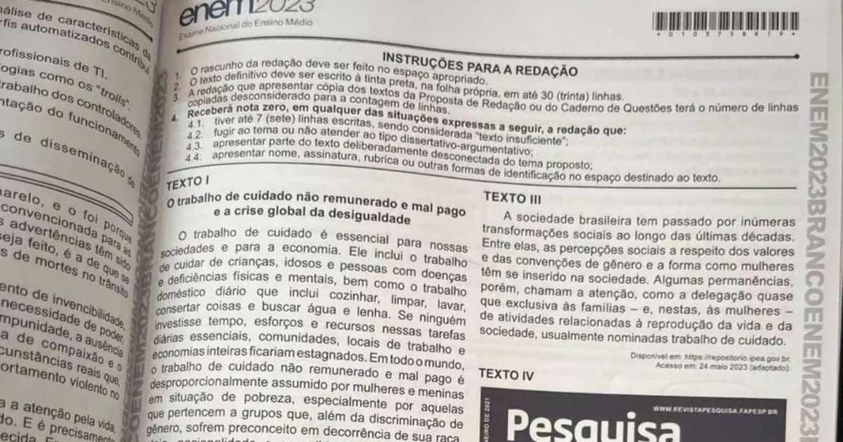 Enem 2023: Polícia Federal investiga suposto vazamento de prova que circula  nas redes sociais