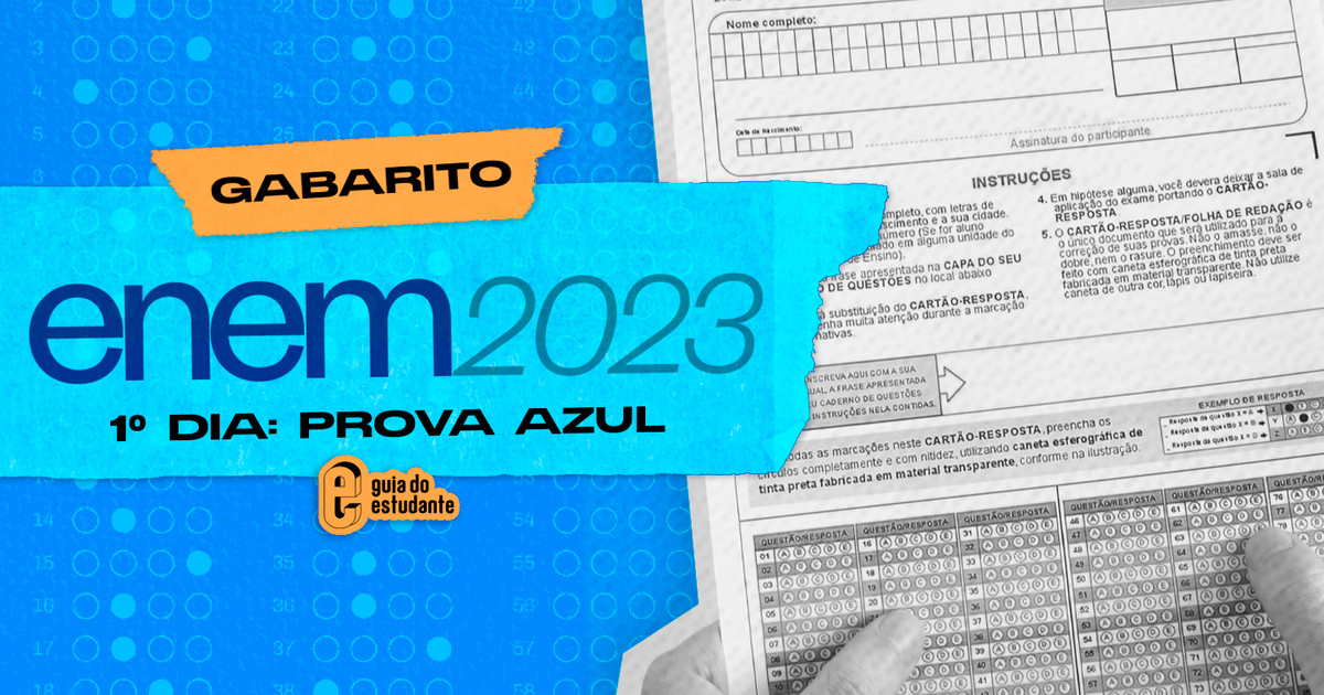 Gabarito Enem 2023: correção do 1º dia de prova