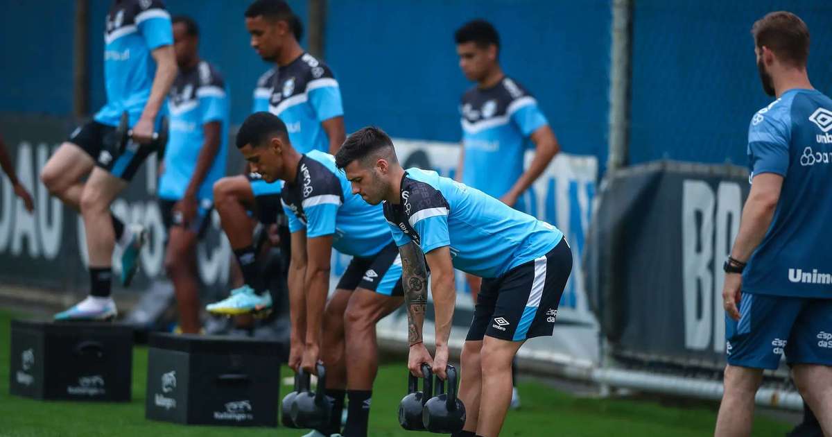 Grêmio realiza último treino antes de folga durante a parada da data Fifa