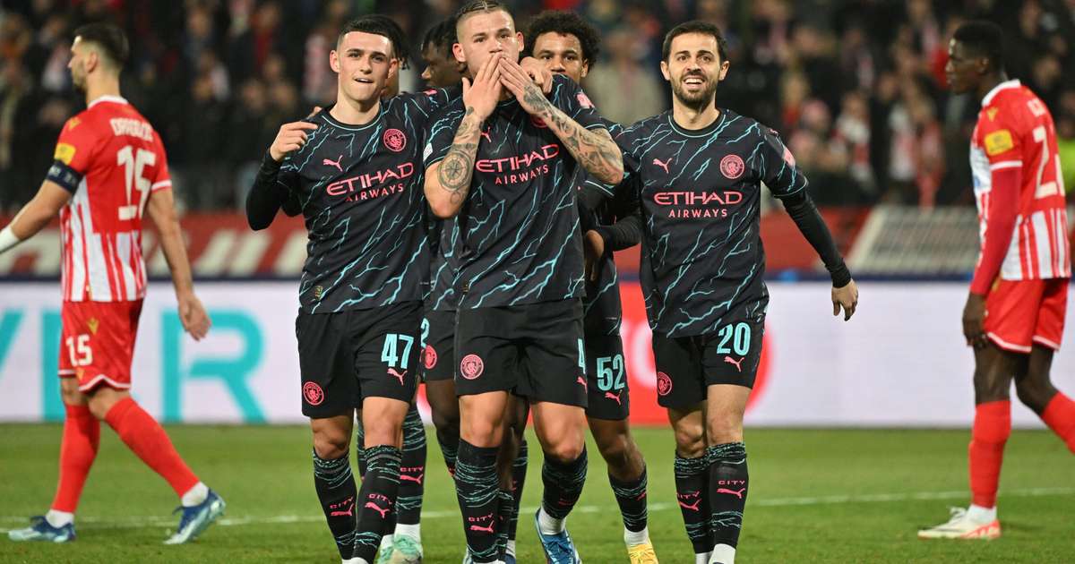 Manchester City vence Estrela Vermelha de virada na Champions